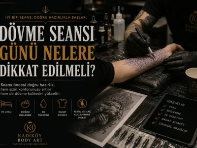 Kadıköy Body Art dövme seansı günü dikkat edilmesi gerekenler rehber görseli