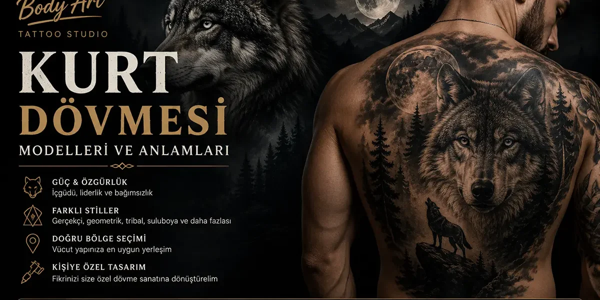 Kadıköy Body Art kurt dövmesi modelleri ve anlamları rehberi kapak görseli