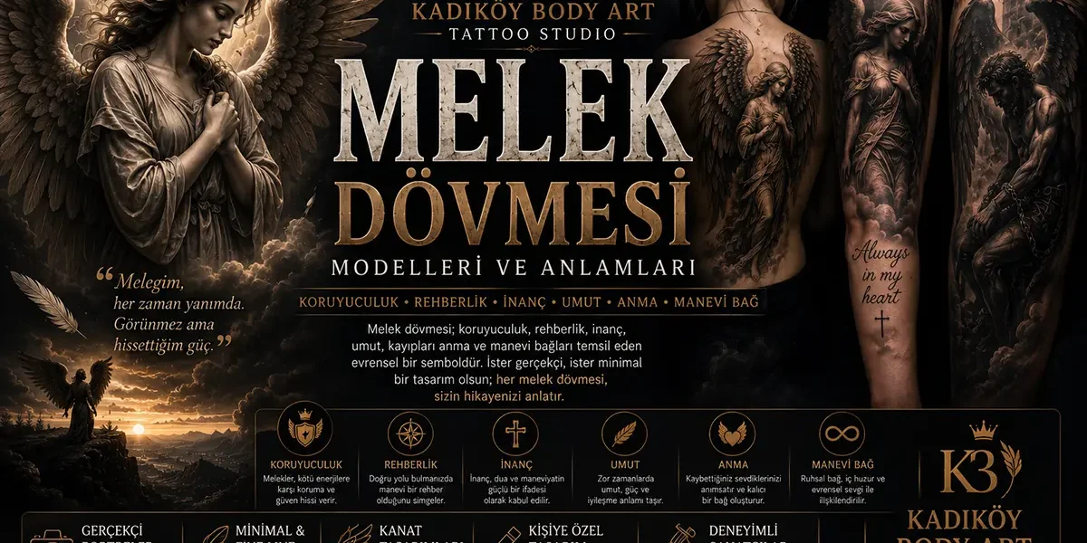 Kadıköy Body Art melek dövmesi modelleri ve anlamları rehberi kapak görseli