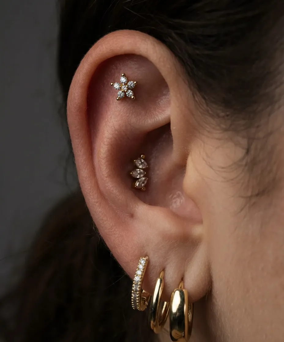 Kadıköy Body Art conch ve flat piercing uygulaması